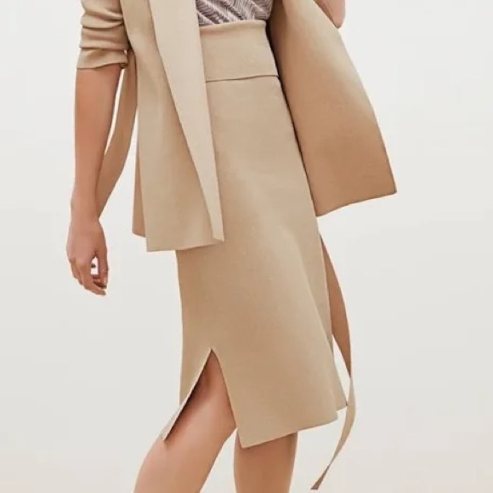 NWT MM Lafleur Harlem Skirt in Latte - Picture 3 of 7